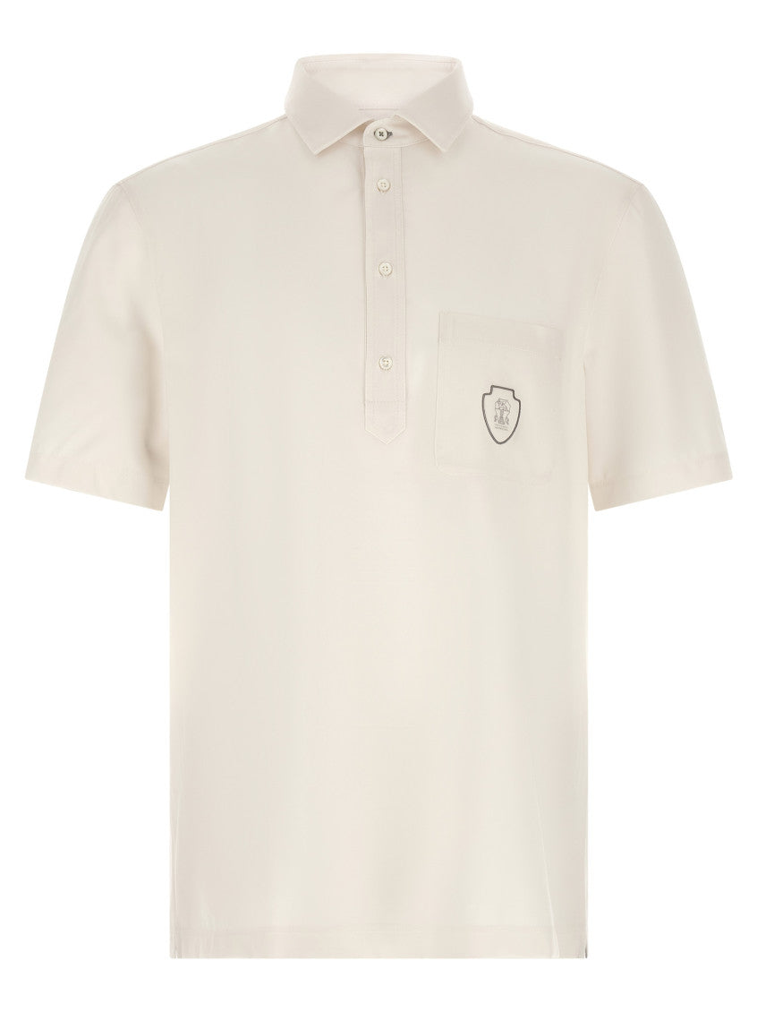 Off White Shirt Collar Polo 1