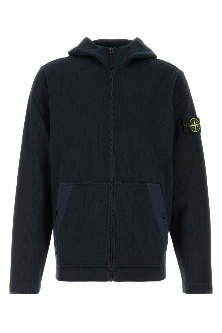 Dark Navy Relaxed Zip Up Hoodie 1
