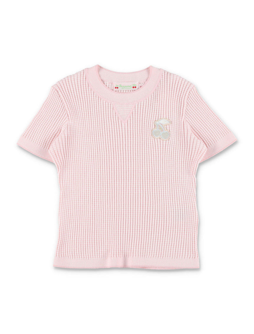 Girls Pink Knitted Sweater 1