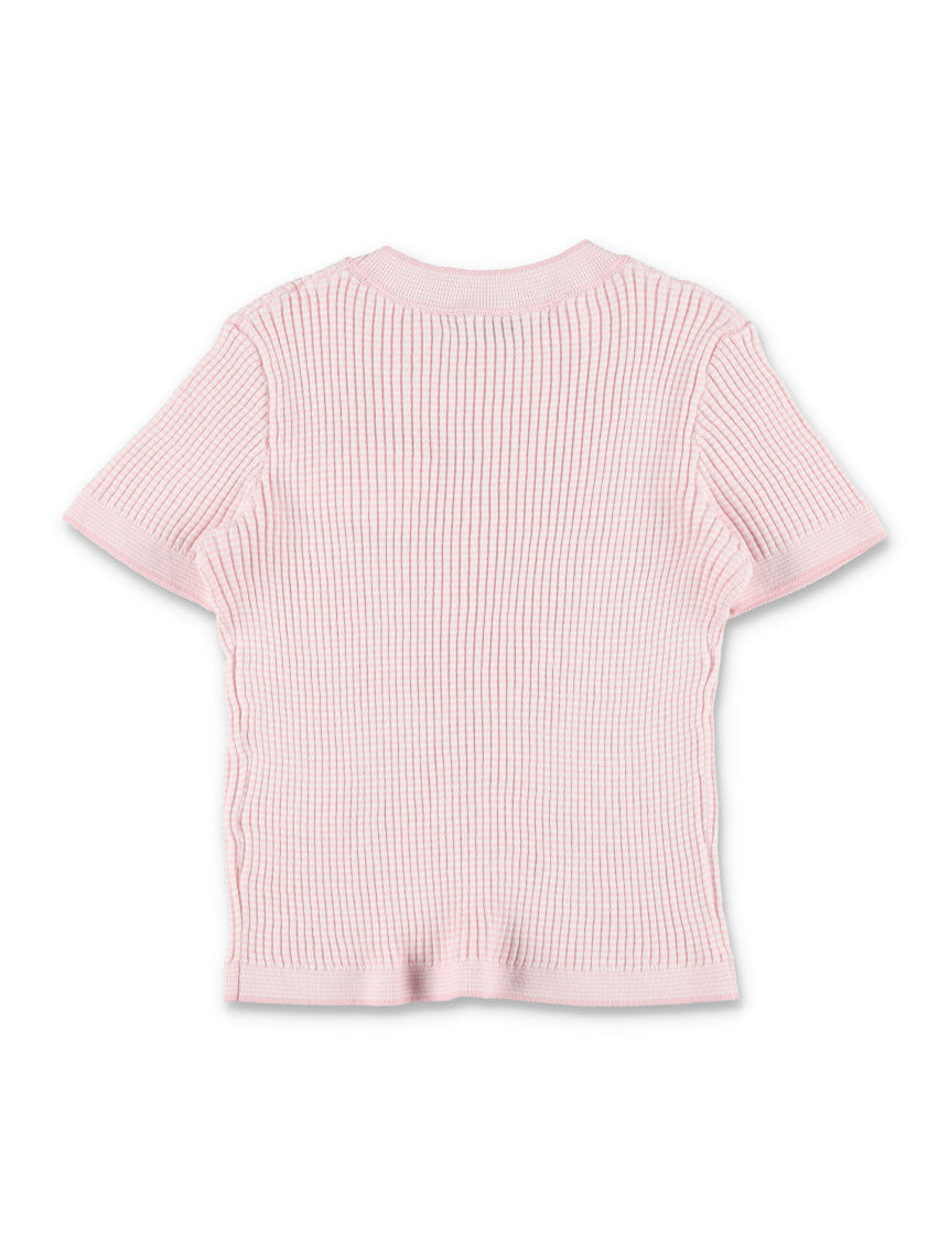 Girls Pink Knitted Sweater 2