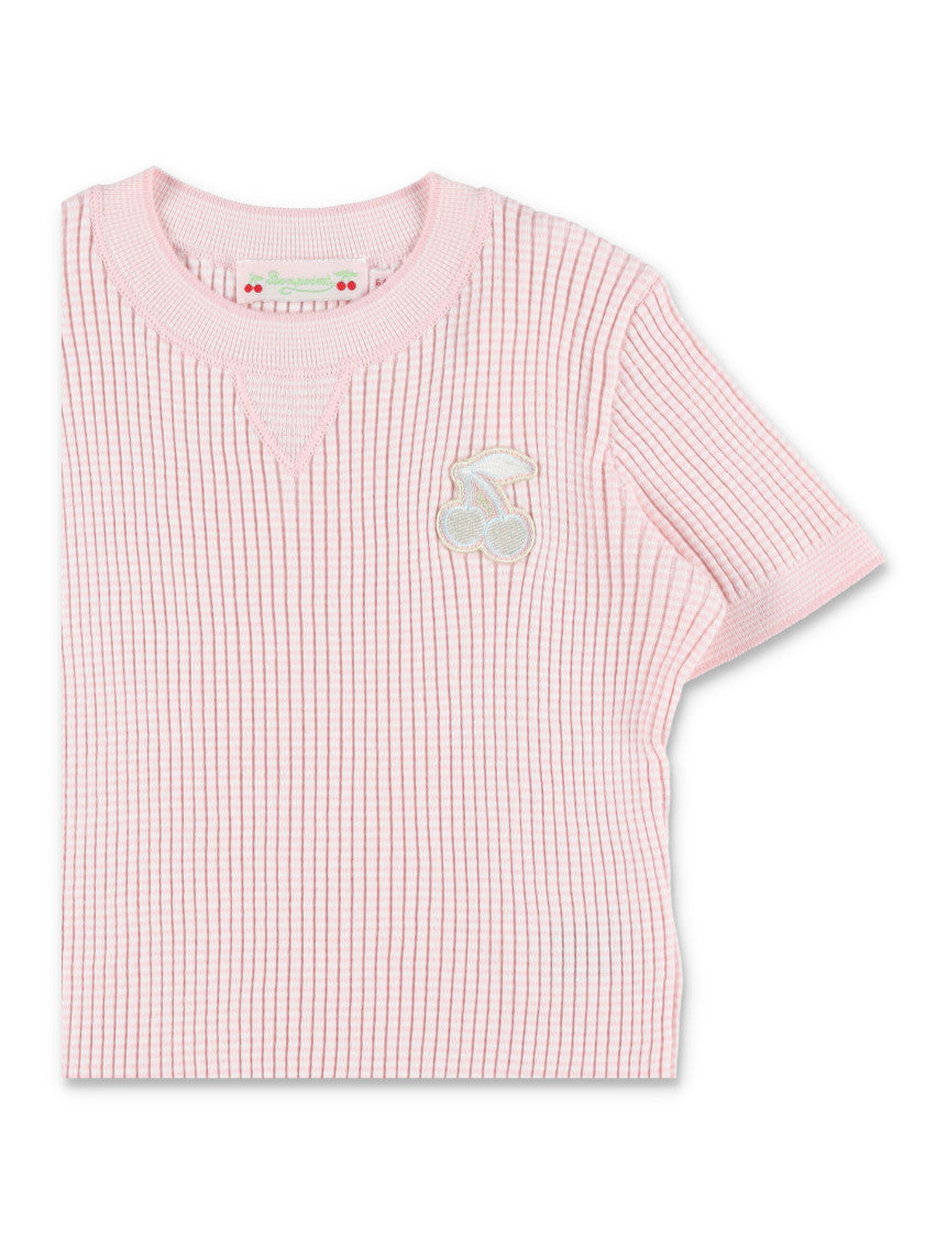 Girls Pink Knitted Sweater 3