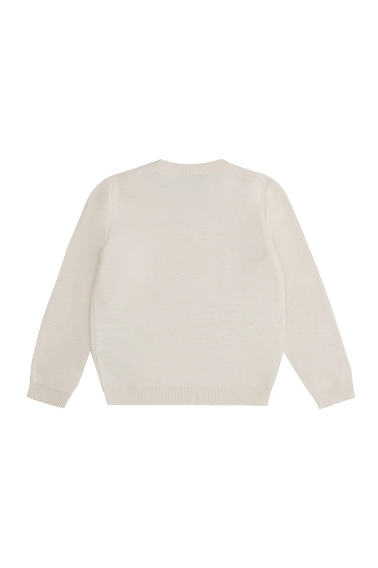 Boys Off White Knitted Sweater 2
