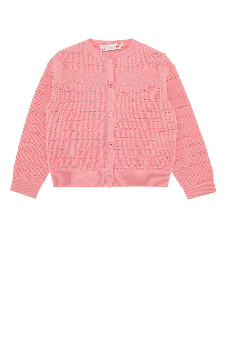 Girls Pink Knitted Cardigan 1