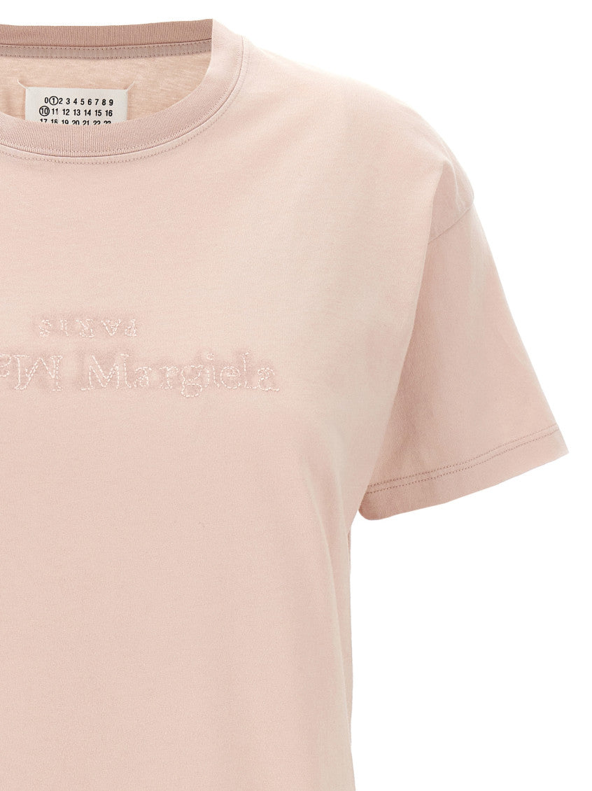 Pink Logo Embroidery T-shirt 3