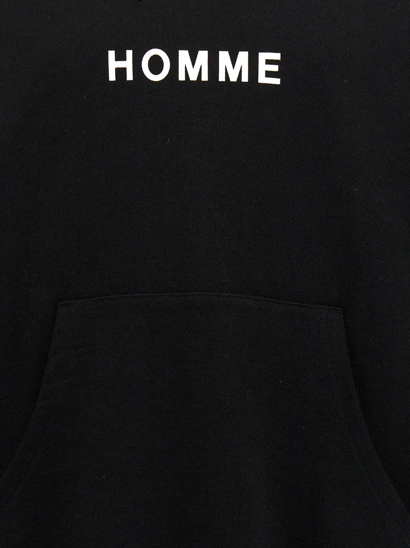Black Logo Print Hoodie 4