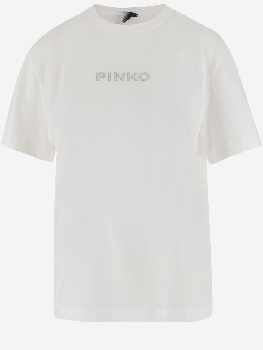 White Embroidered Logo T-shirt 1