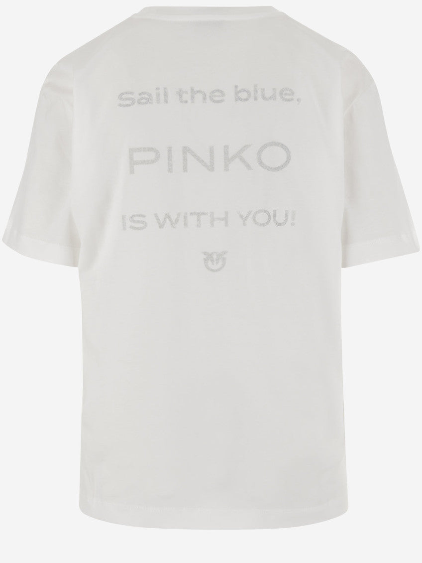 White Embroidered Logo T-shirt 2