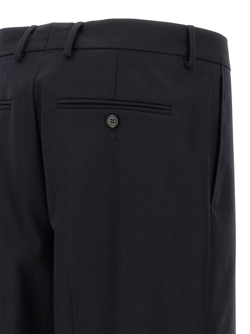 Dark Blue 'Penrud' Solid Pants 4