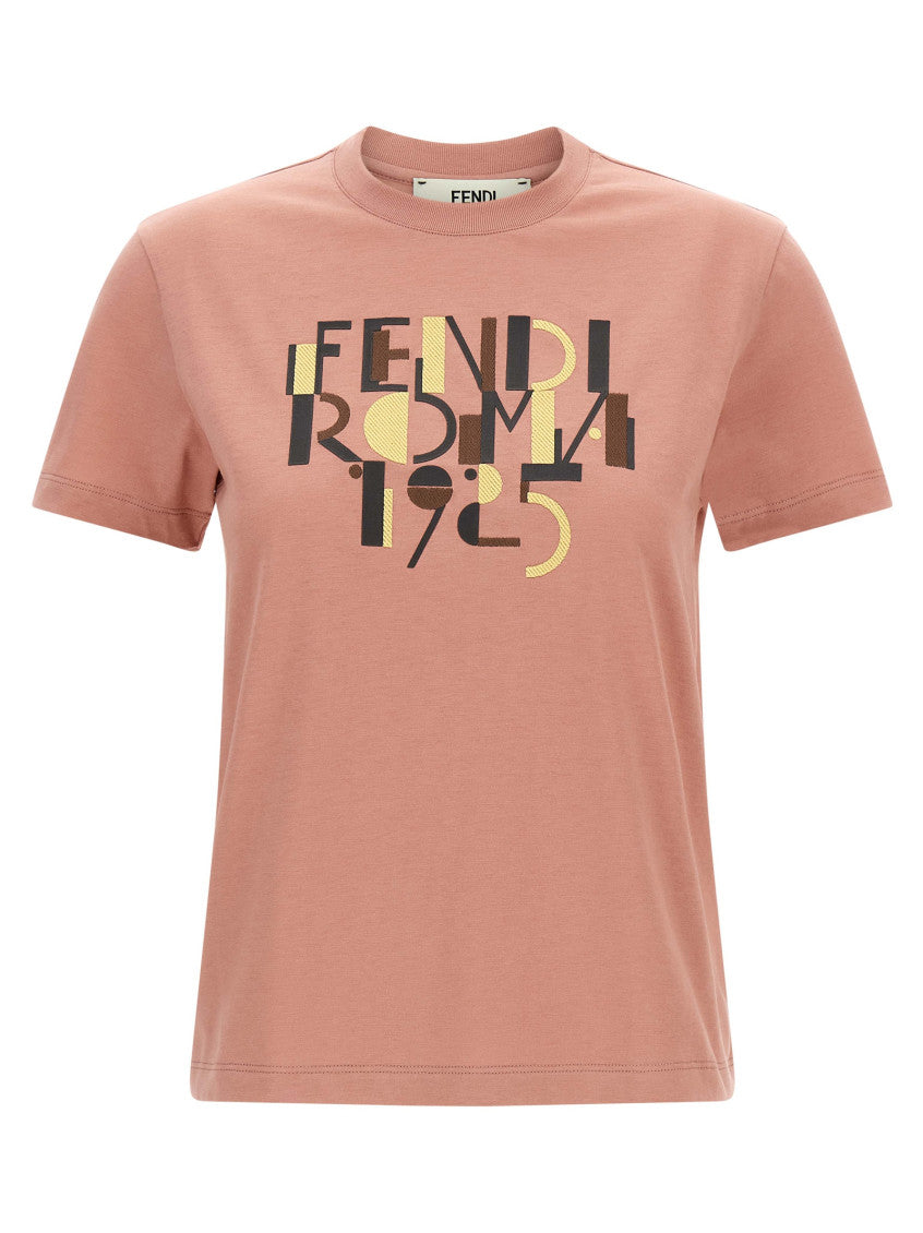 Pink Embroidered T-shirt 1