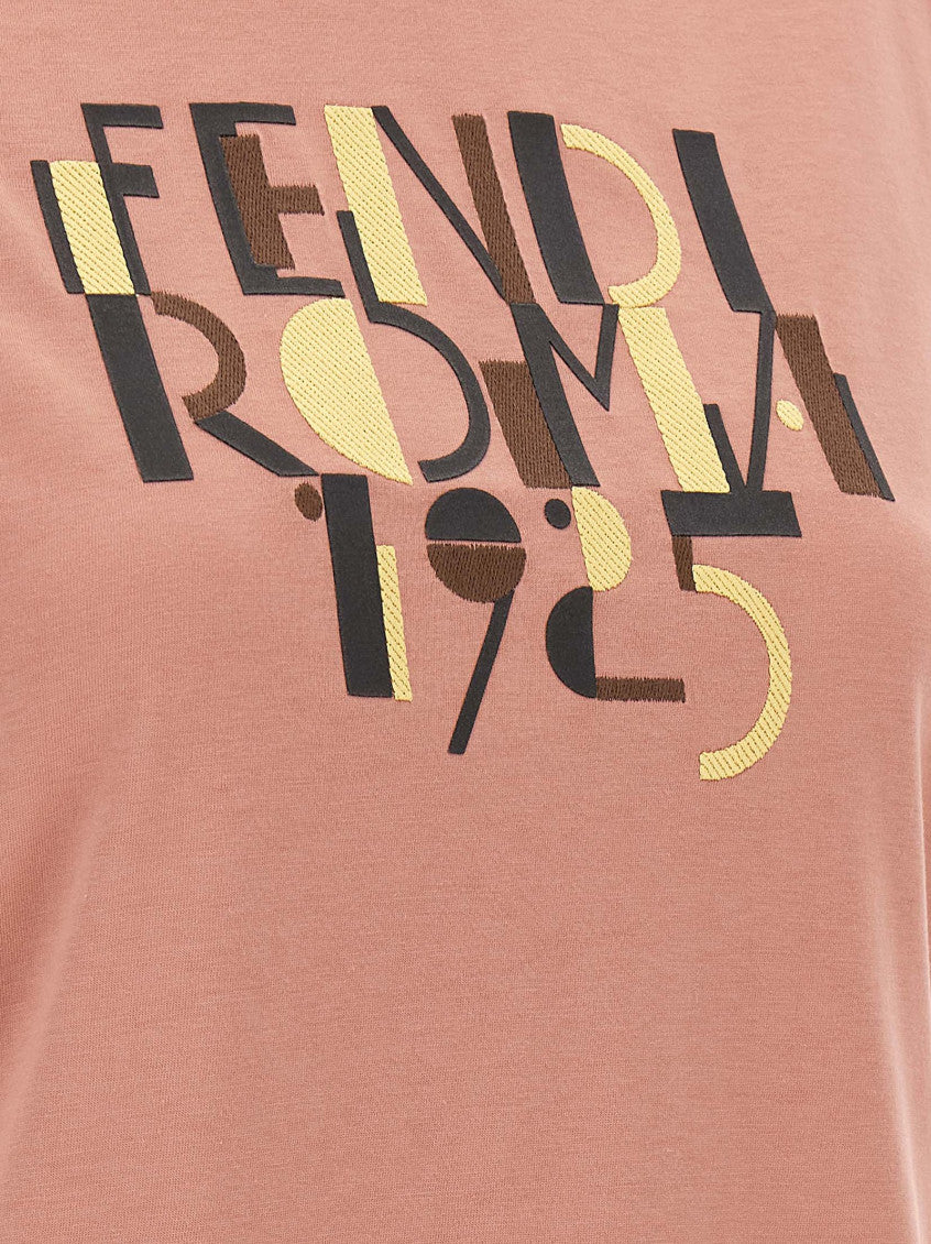 Pink Embroidered T-shirt 4