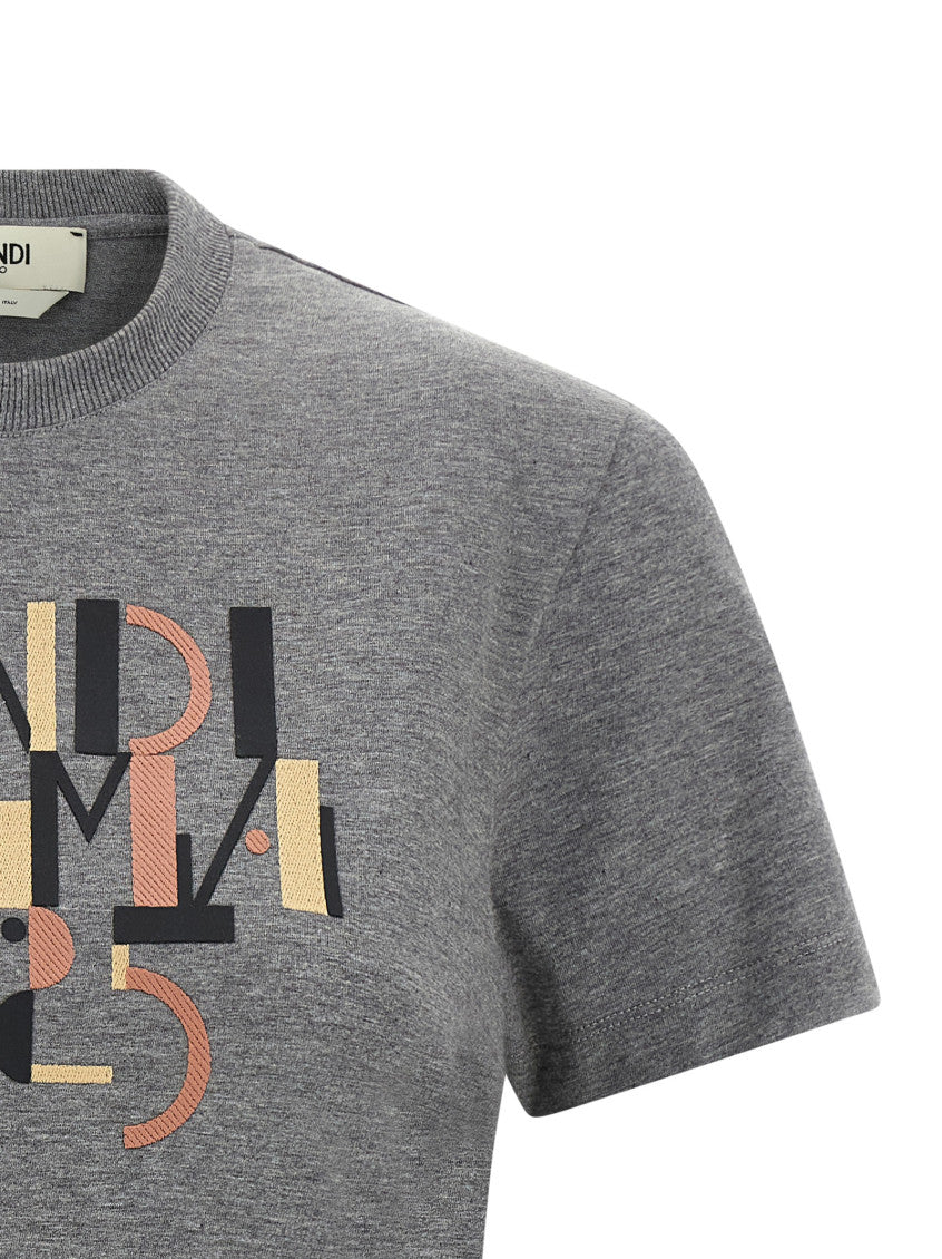 Grey 'Fendi Roma 1925' T-shirt 3