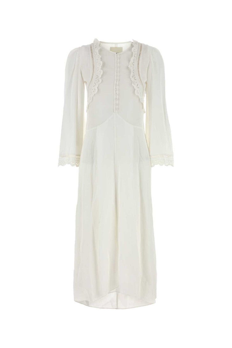 White Crepe Faustina Dress 1
