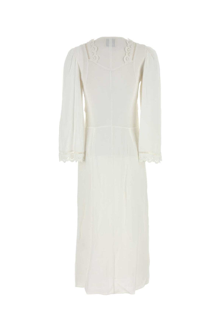 White Crepe Faustina Dress 2