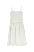 White Slubbed Poplin Dress 1