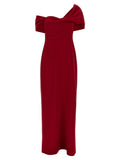 Red Column dress 1