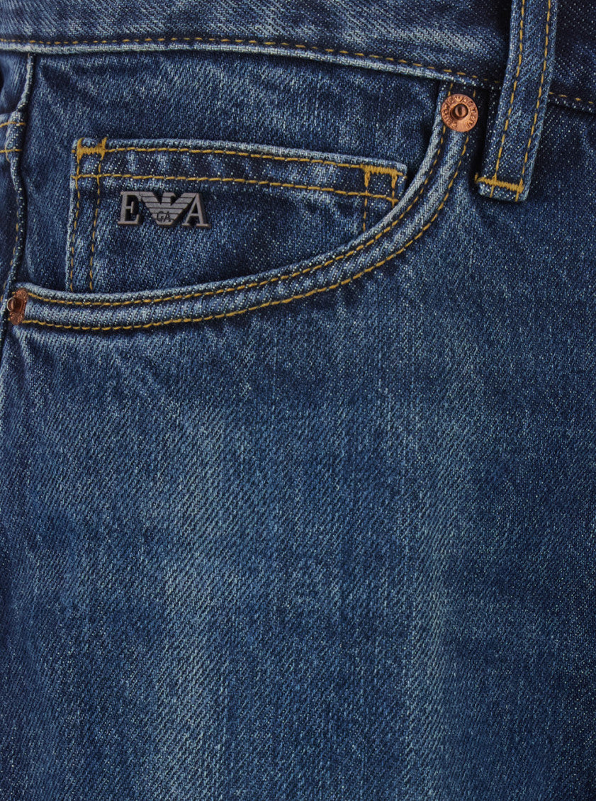 Blue Mid Rise Jeans 3