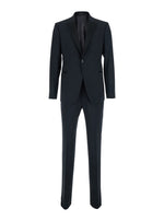 Dark Blue Peaked Lapel Suit 1