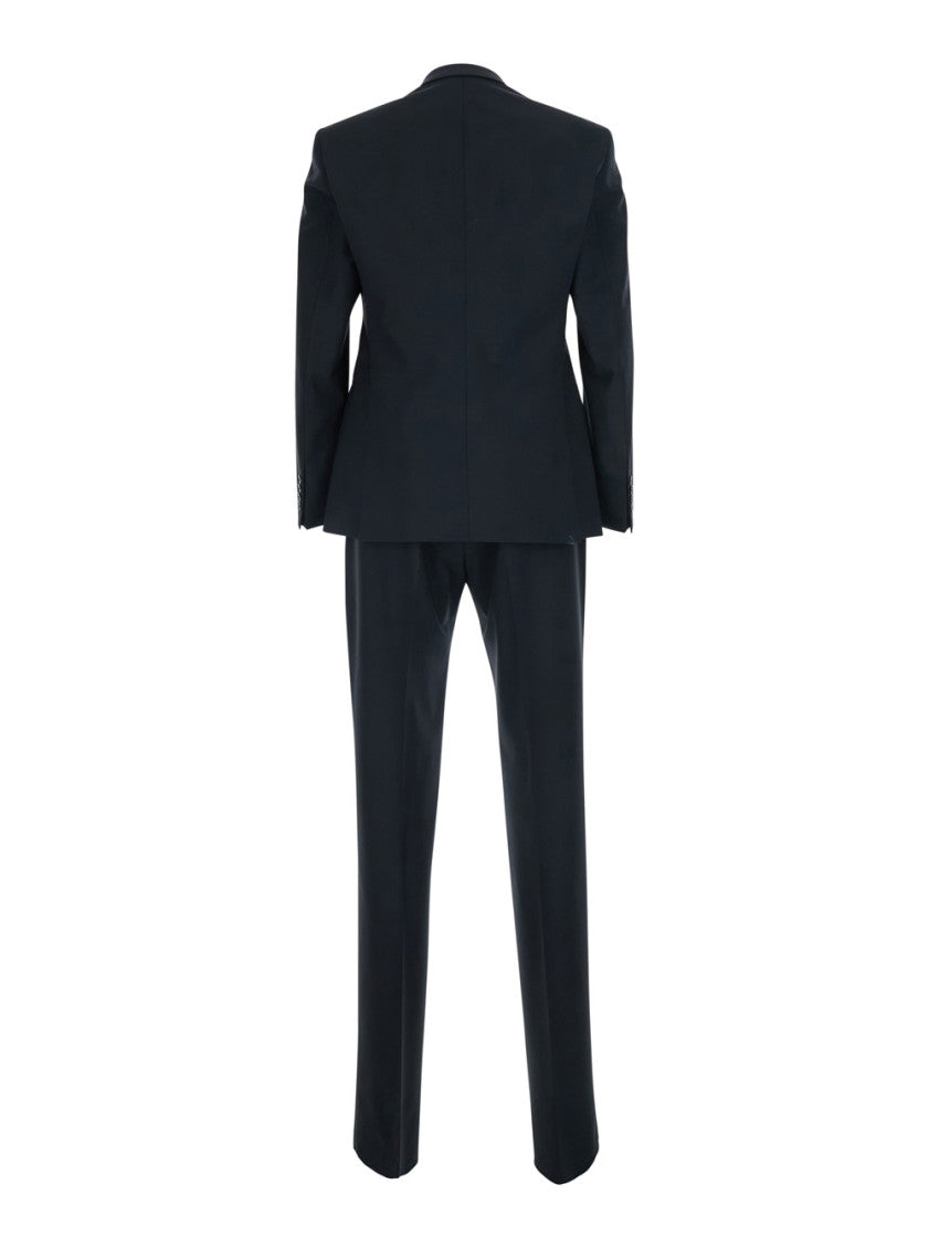 Dark Blue Peaked Lapel Suit 2