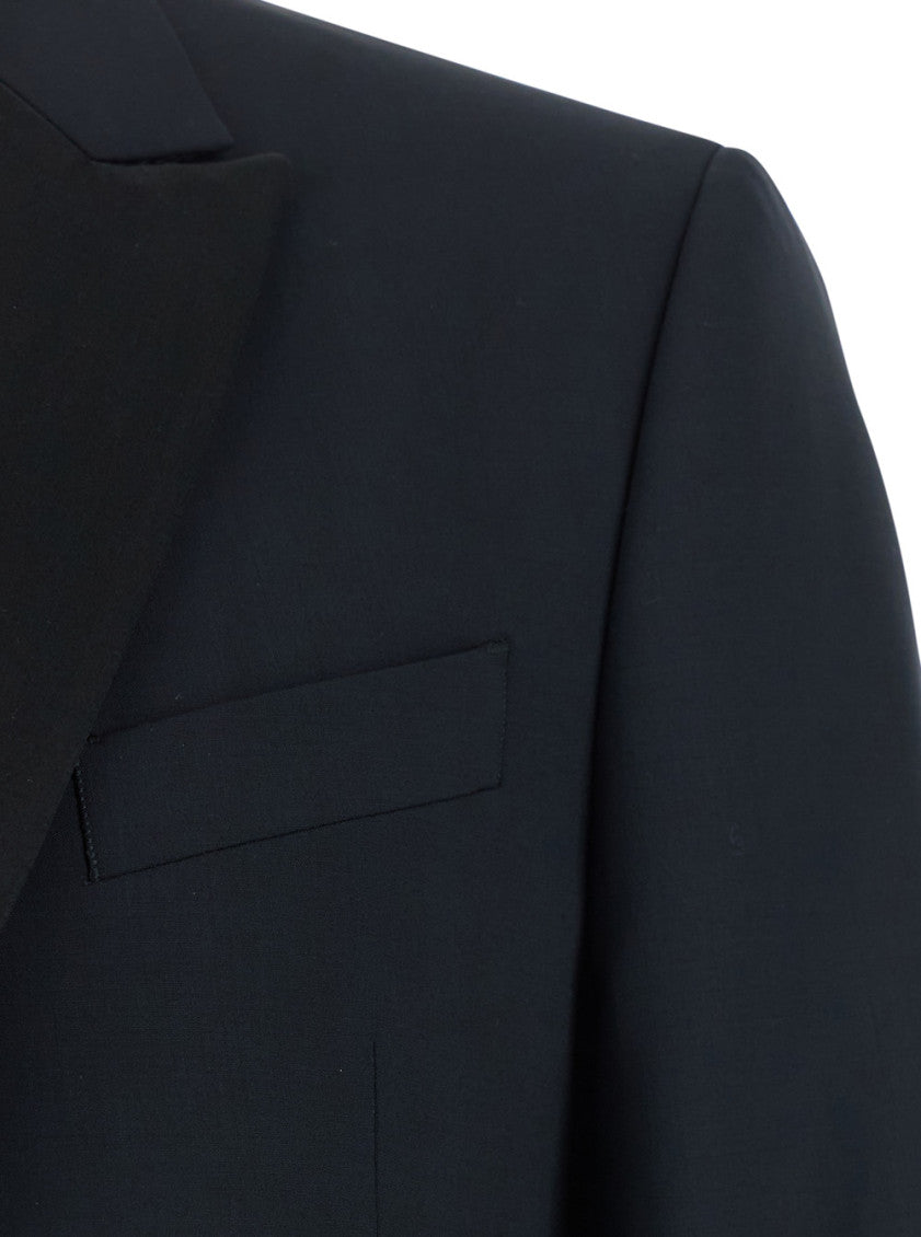 Dark Blue Peaked Lapel Suit 3