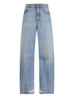 Sky Blue Straight High Rise Jean 1
