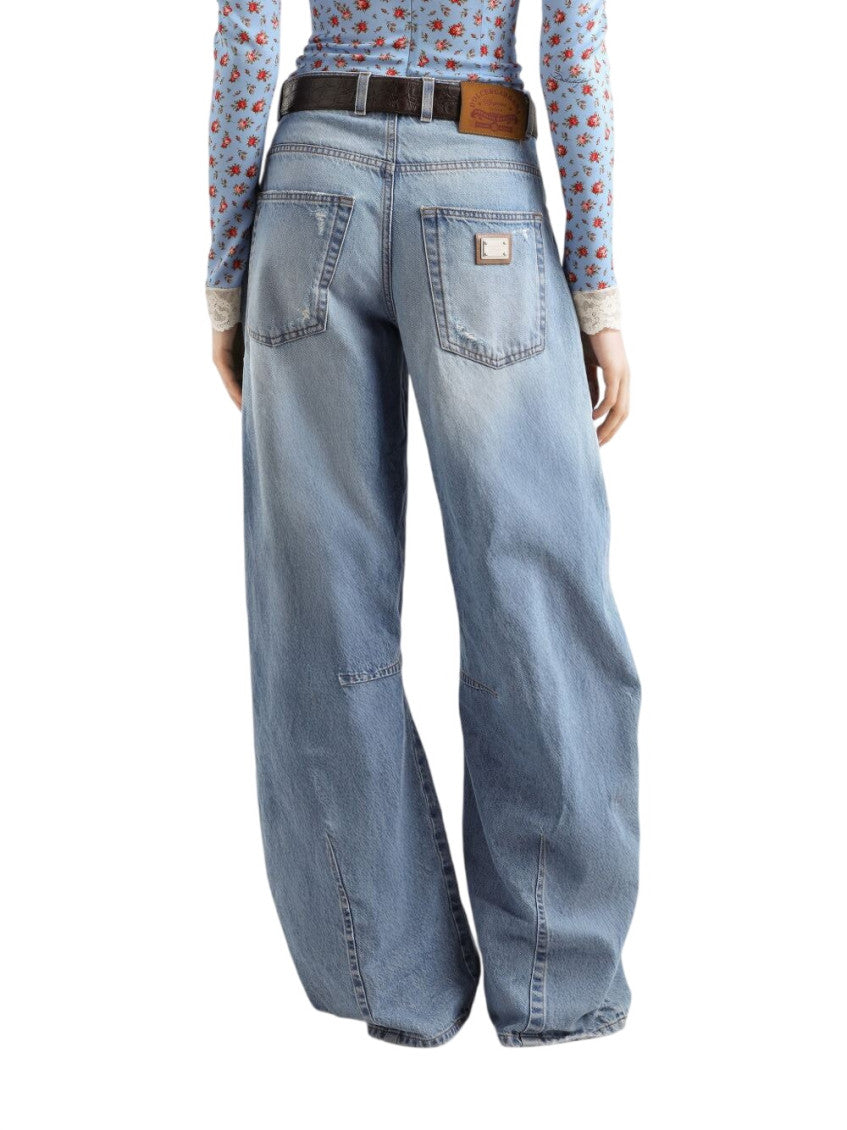 Sky Blue Straight High Rise Jean 2