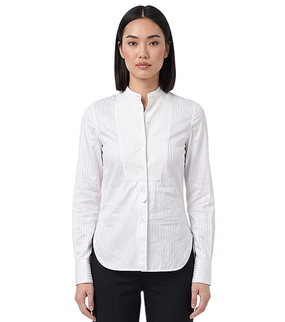 White Tailored Stripes Shirt 1