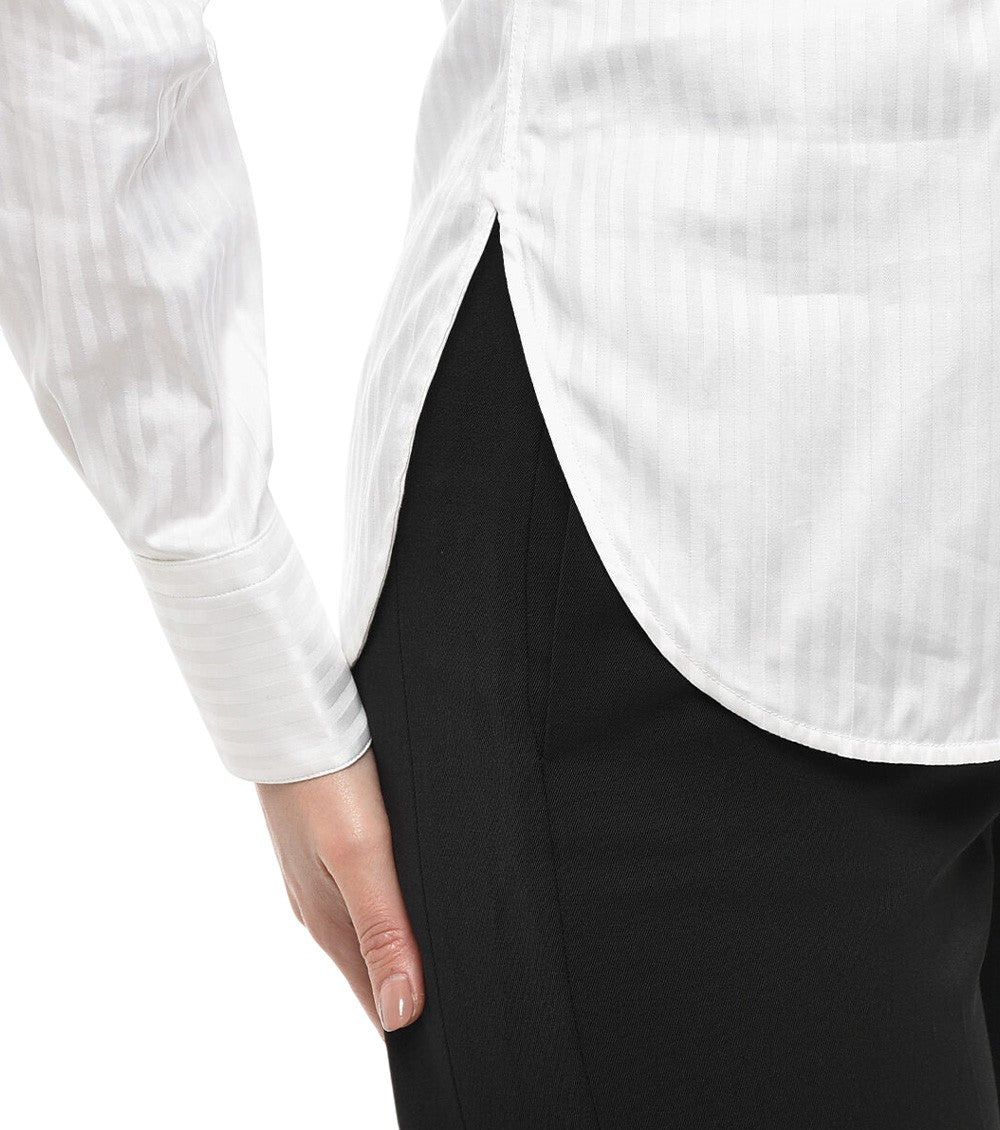 White Tailored Stripes Shirt 3