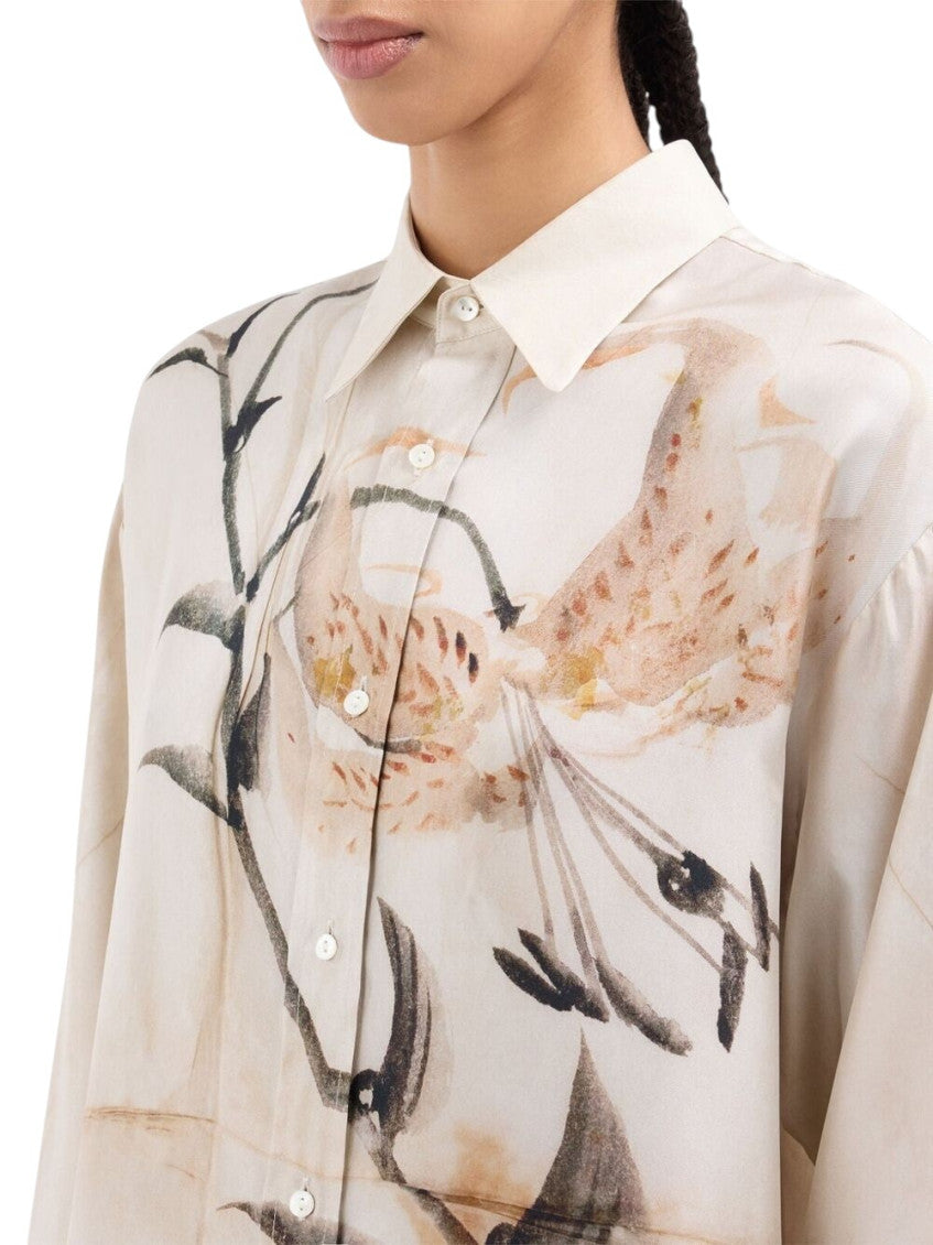Beige Regular Printed Shirt 4