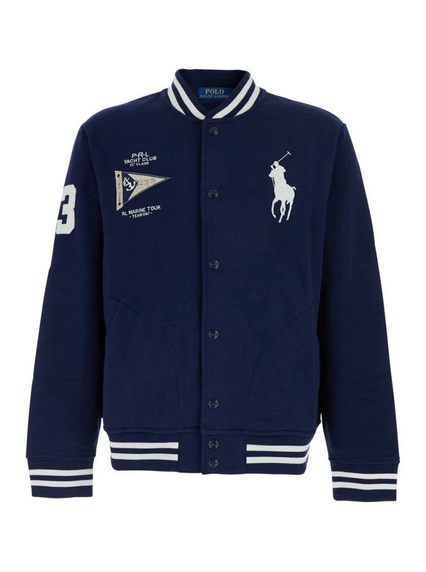 Blue Regular Varsity Jacket 1