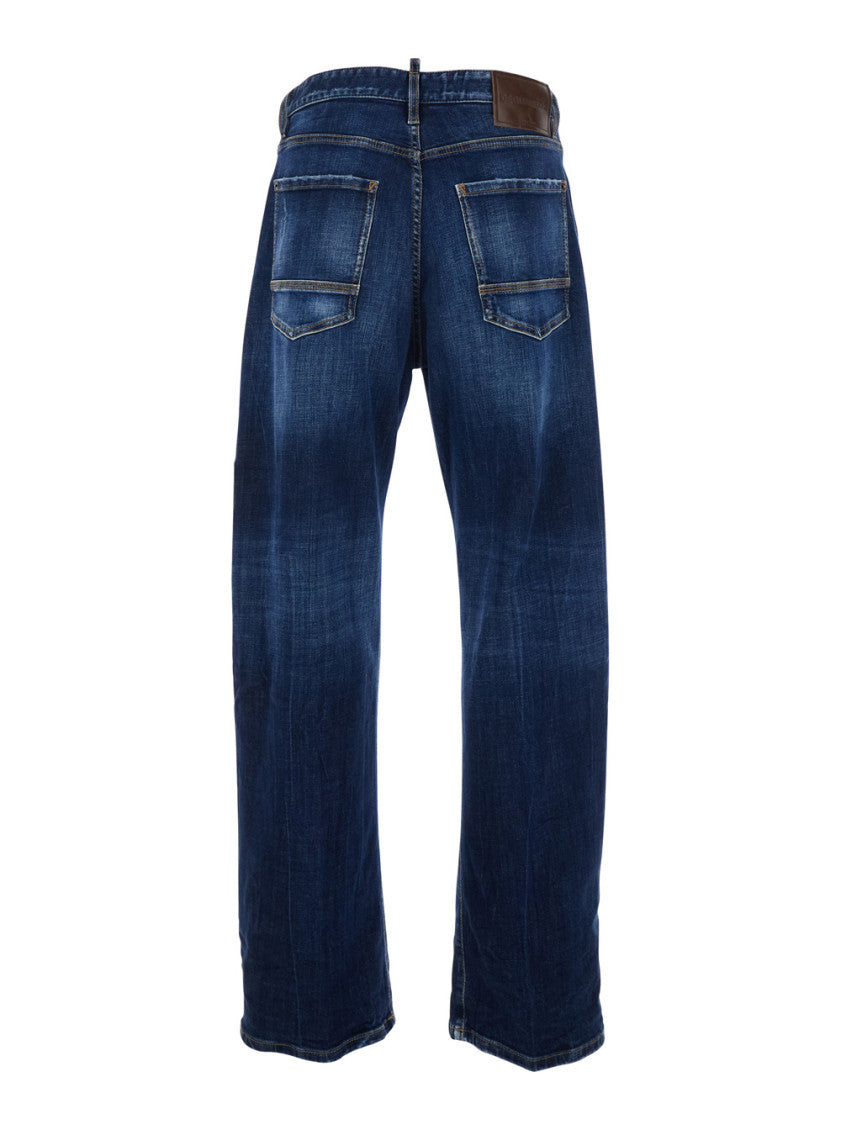 Blue Mid Rise Jeans 2