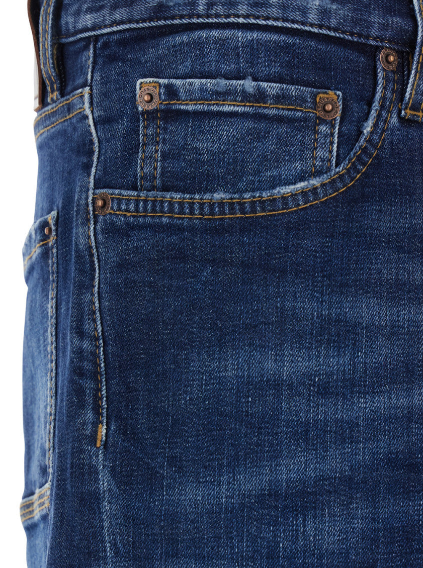 Blue Mid Rise Jeans 3
