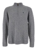 Grey Knitted Logo Sweater 1