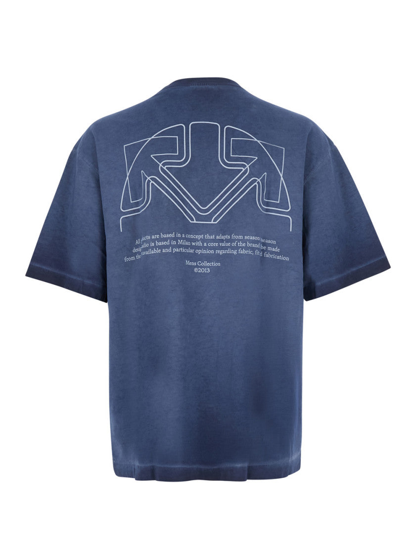 Blue Crew Neck T-Shirt 2