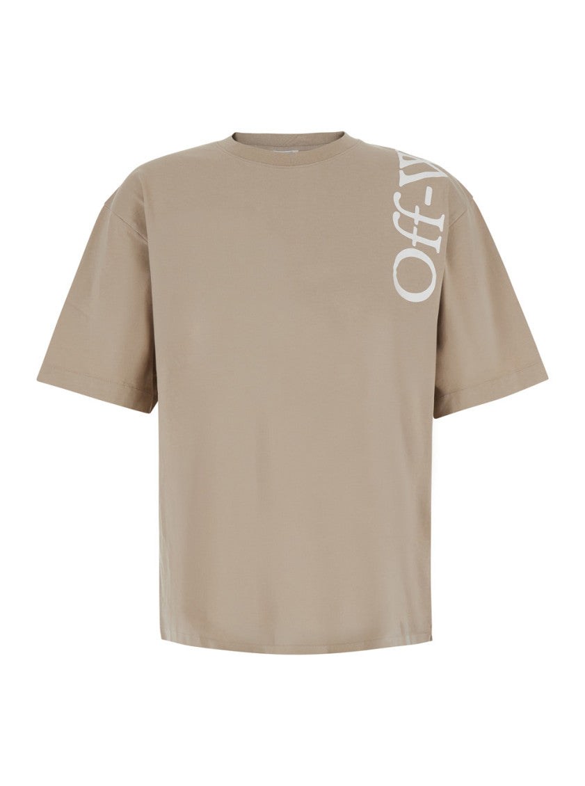 Beige Crew Neck T-Shirt 1