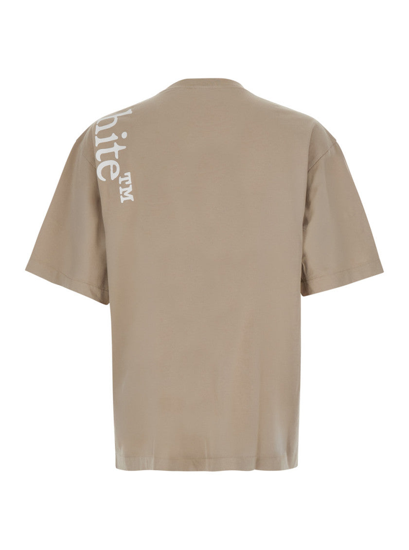Beige Crew Neck T-Shirt 2