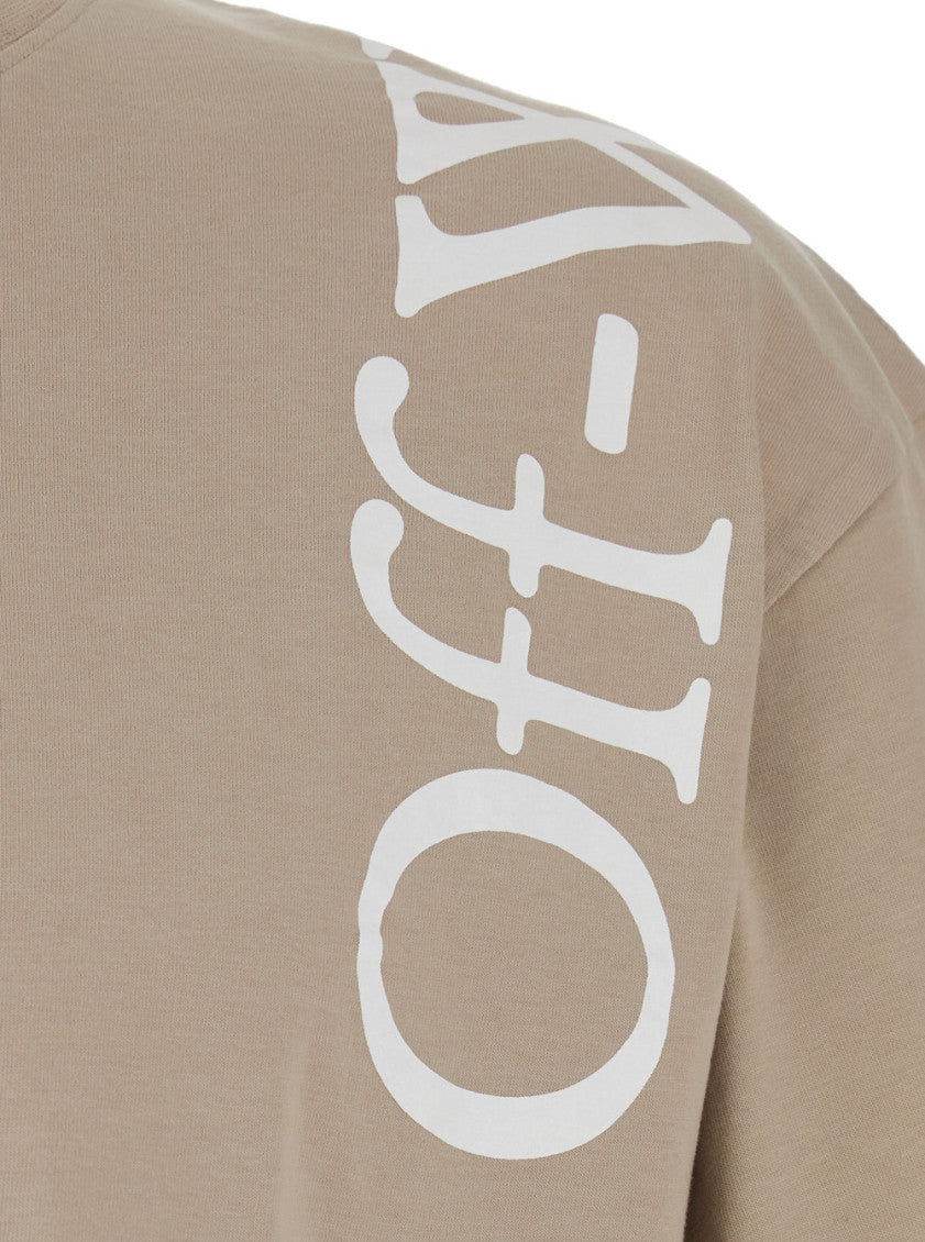 Beige Crew Neck T-Shirt 3