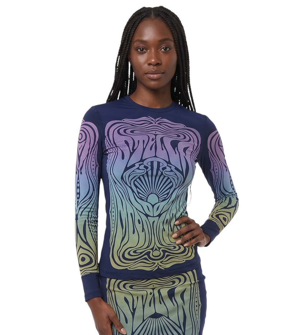 Dark Blue Crew Neck T-Shirt 1