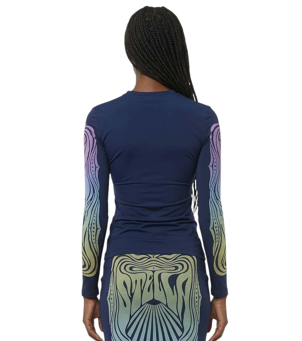 Dark Blue Crew Neck T-Shirt 2