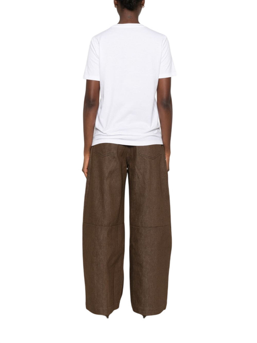 White Crew Neck T-Shirt 3