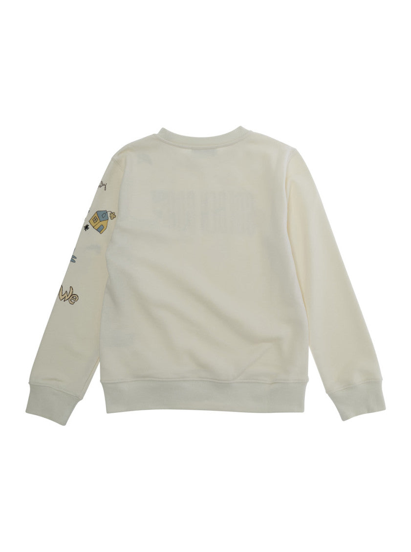 Boys White Graphic Sweatshirt 2