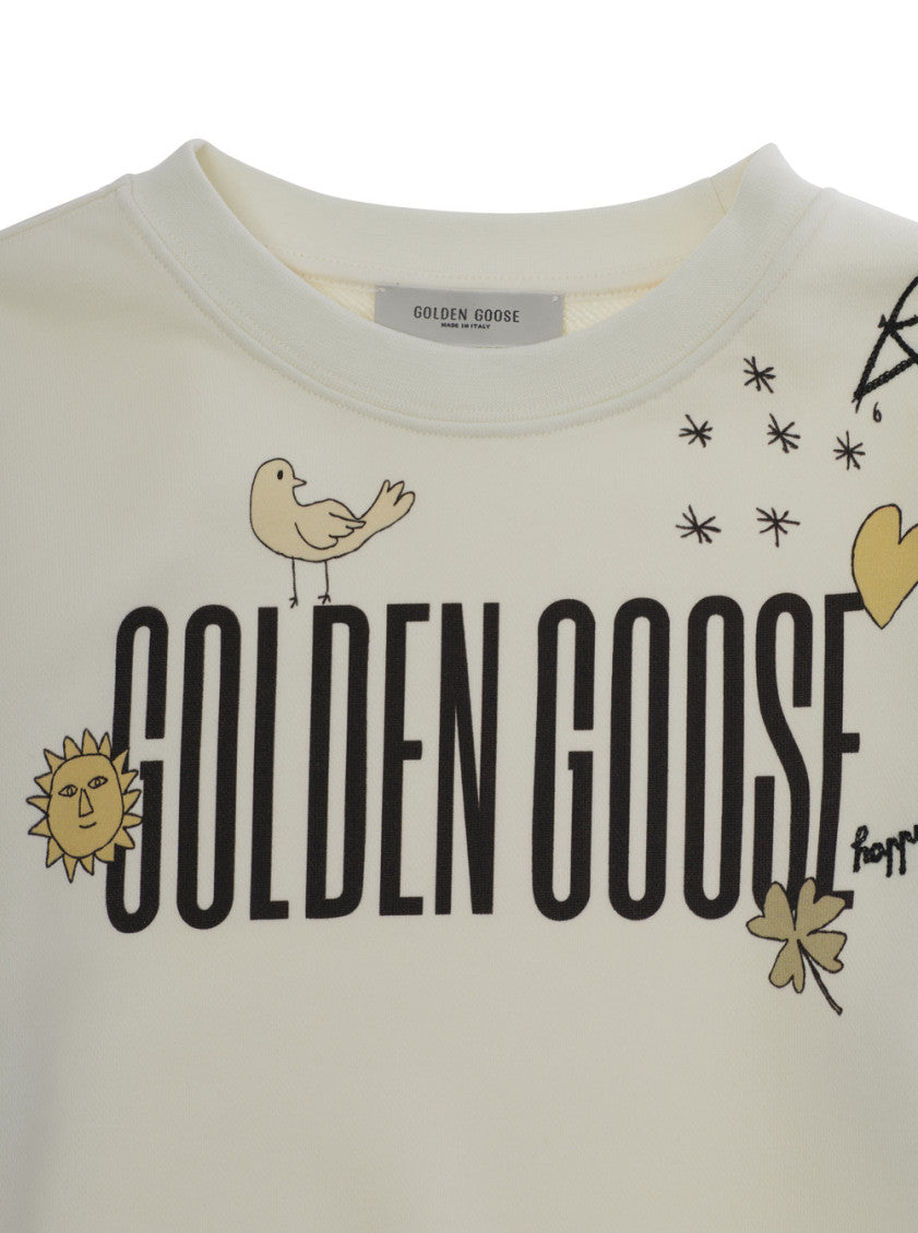 Boys White Graphic Sweatshirt 3