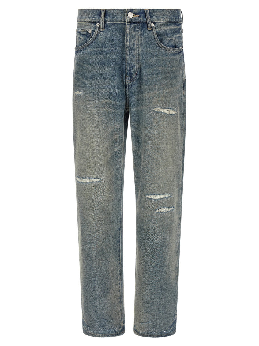 Indigo Blue Distressed Jeans 1