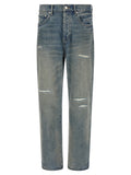 Indigo Blue Distressed Jeans 1