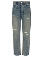 Indigo Blue Distressed Jeans 1