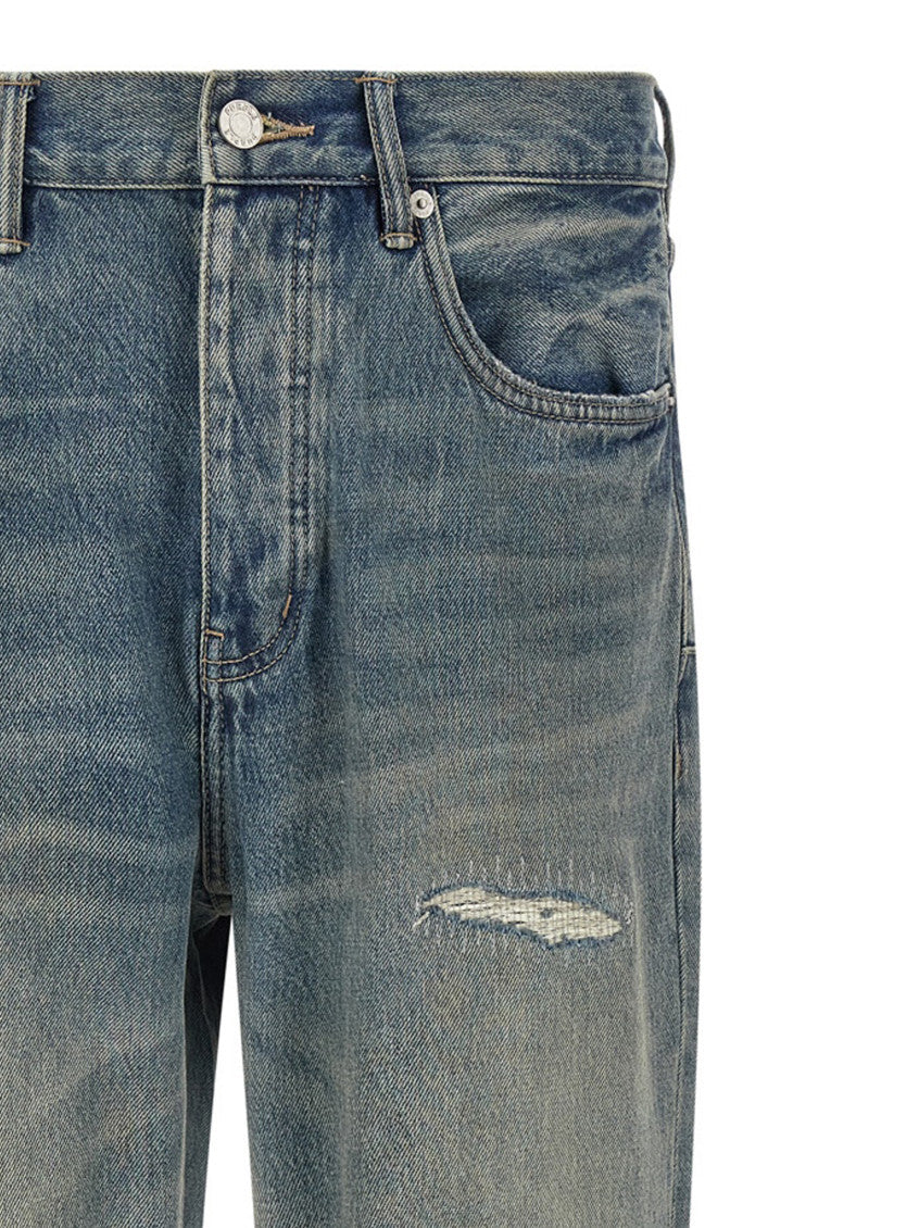 Indigo Blue Distressed Jeans 3