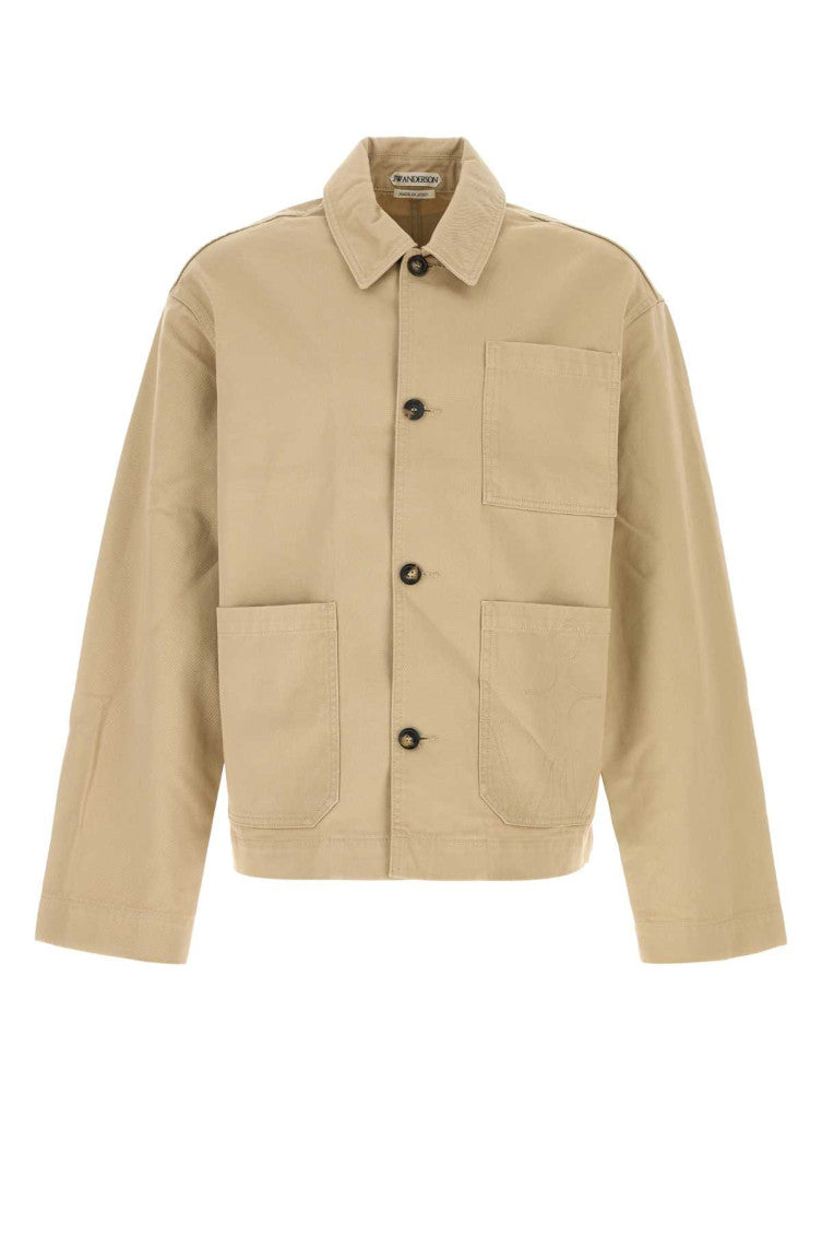 Beige Shirt Collar Jacket 1