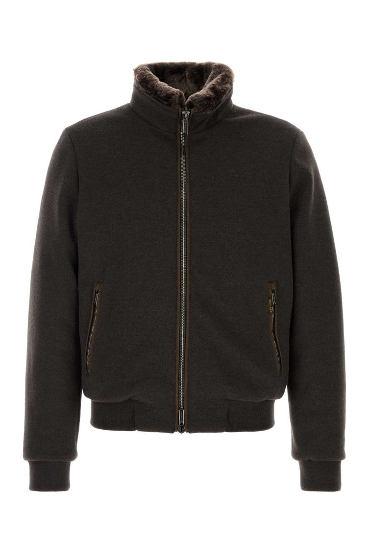 Dark Brown Textured Jackets 1