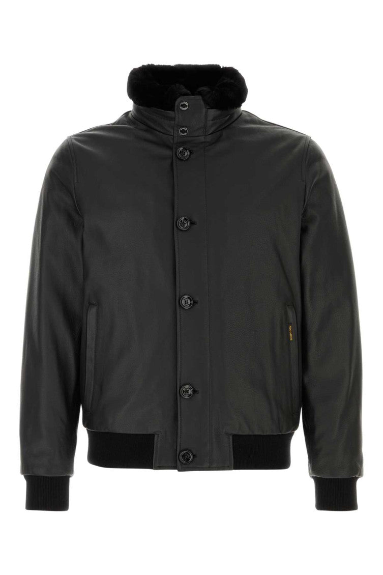 Black Mock Collar Jackets 1