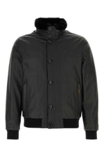 Black Mock Collar Jackets 1