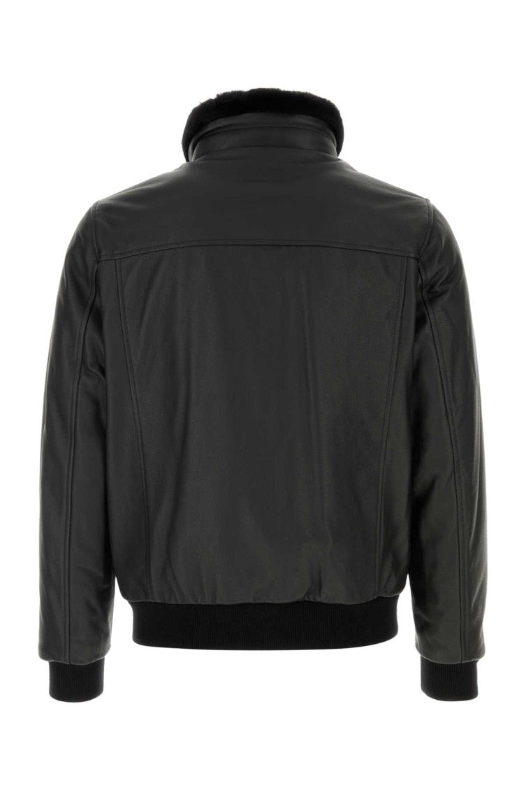 Black Mock Collar Jackets 2